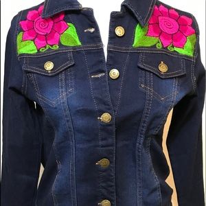 Embroidered jean jacket!!